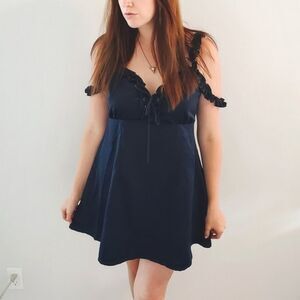 Atmos & Here Satin Mini Dress